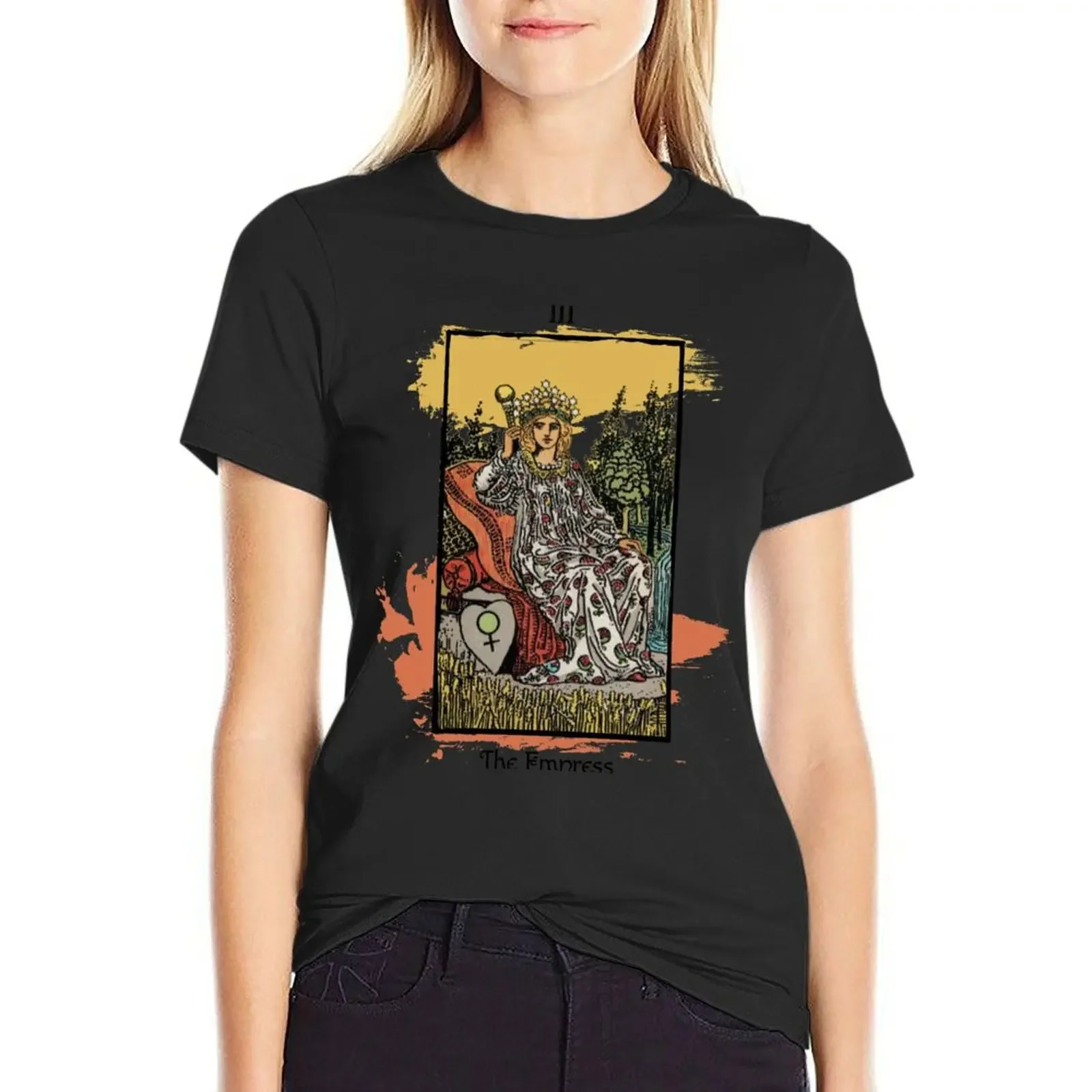 

The Empress - Tarot Card T-Shirt funny shirts graphic tees vintage clothes anime tops Women