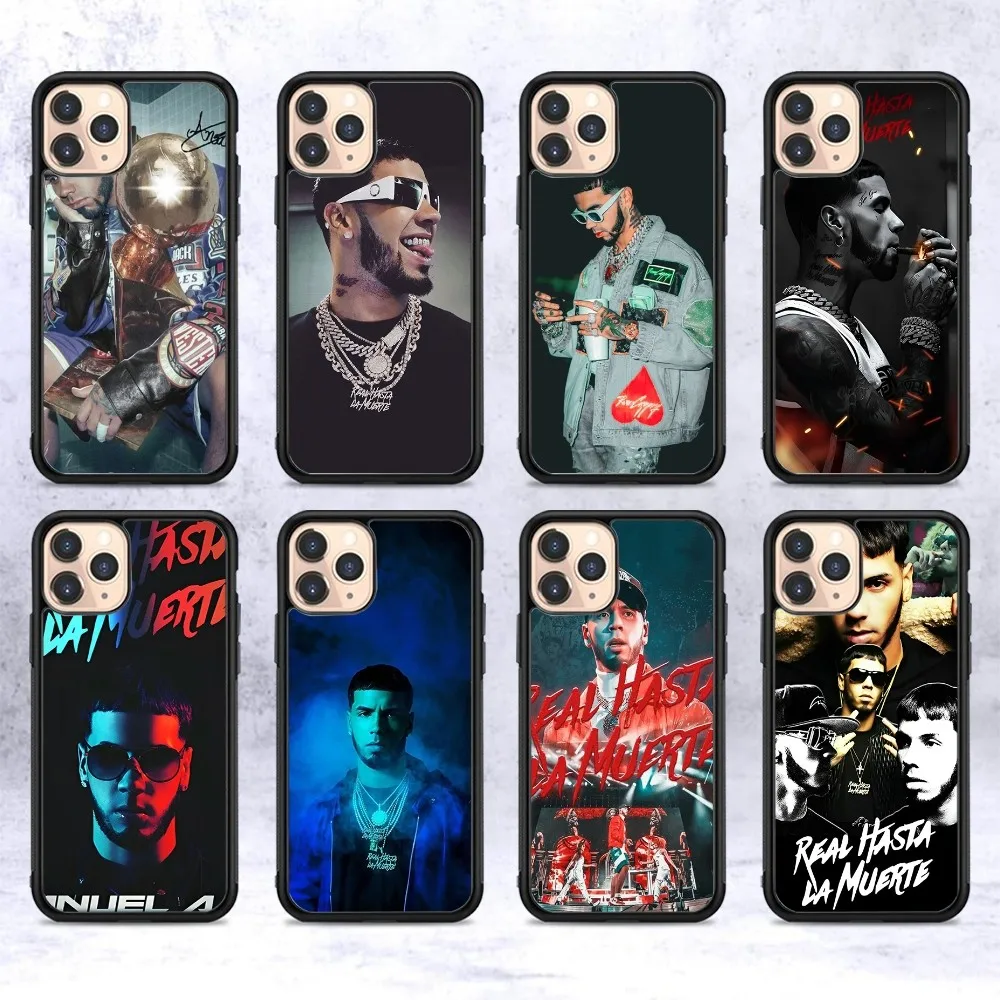 A-Anuel AA Rappers Phone Case Silicone PC+TPU For For IPhone 11 12 13 14 15 16 Plus Pro Max Cover