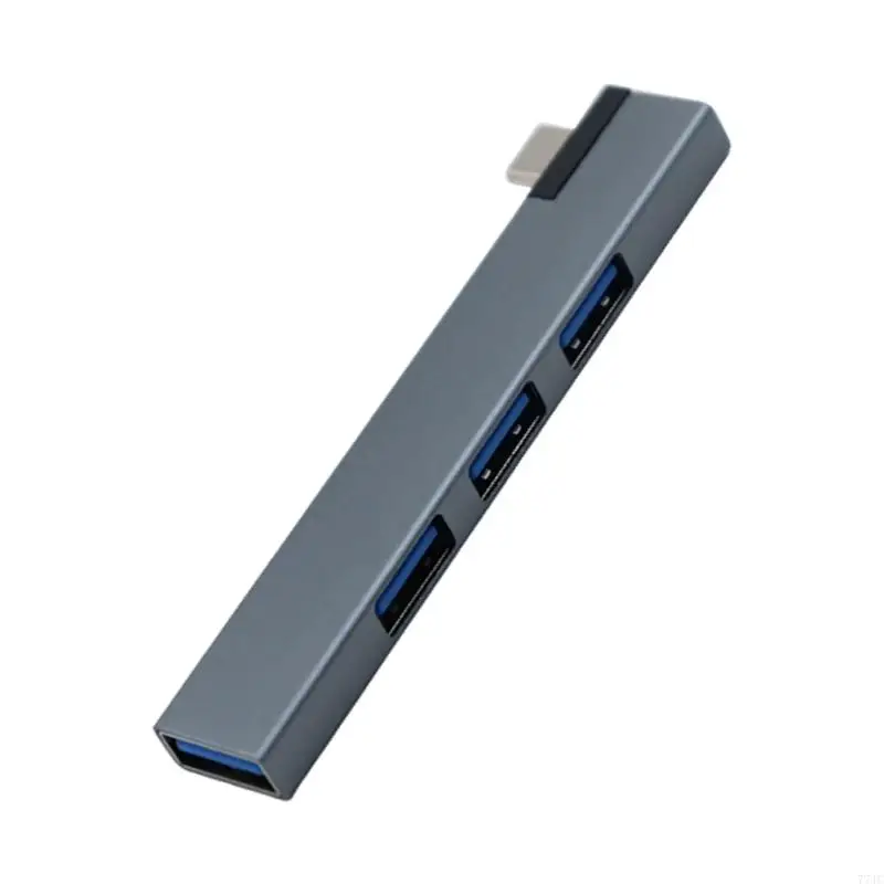 90 Degree Type C Hub Docking Station 4 Port USB3.0 Data Transfer Expander for Laptop Consoles Computer Accessories 77JC