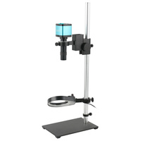 1080P 2K 4K 48MP HDMI USB TF Digital Industrial PCB Soldering Video Microscope Camera Zoom Cmount Lens Big Microscope Stand Kit
