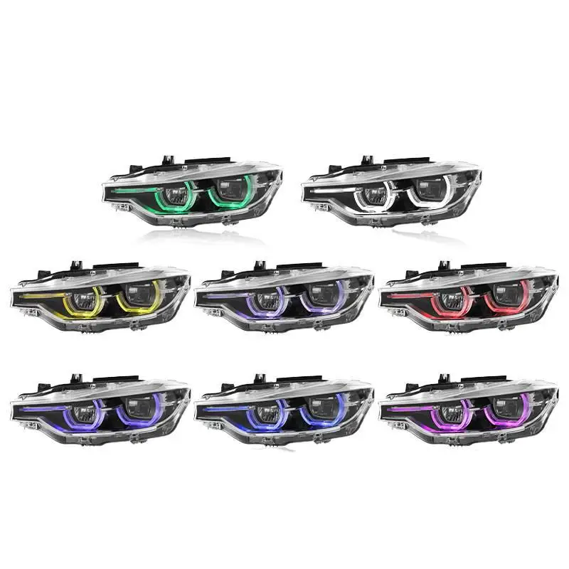 Front Lamp For BMW F30 F35 Headlight Assemblies 2013-2018 Modified With APP RGB Color High-Configuration LED Spoon-Shaped DRL