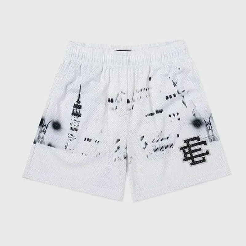 Short en maille basique pour homme avec imprimé floral, short de sport classique, short de plage, nouveau, été, Eric Emanuel EE