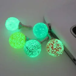 1pcs New Luminous 3.5mm Jack Headset Headphone Anti Dust Plug Mobile phone Earphone Audio Dustproof Plug for apple Iphone 5 6 PC