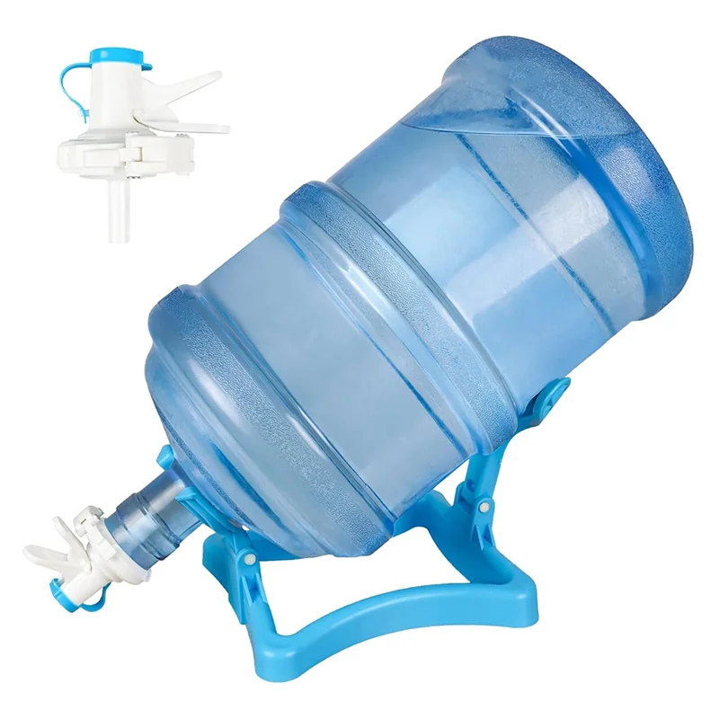 ABJN-5 แกลลอนที่วางเหยือกน้ํา,ที่วางตู้น้ํา,เคาน์เตอร์ตู้น้ํากันลื่นพร้อมวาล์วจ่าย 2 อัน
