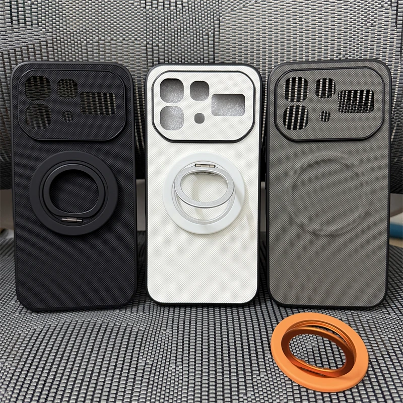 

For Infinix Note 60 Pro Case For MagSafe Magnetic Holder Ring Fine Grained Leather Cover For Infinix Note60 60Pro 5G Bumper
