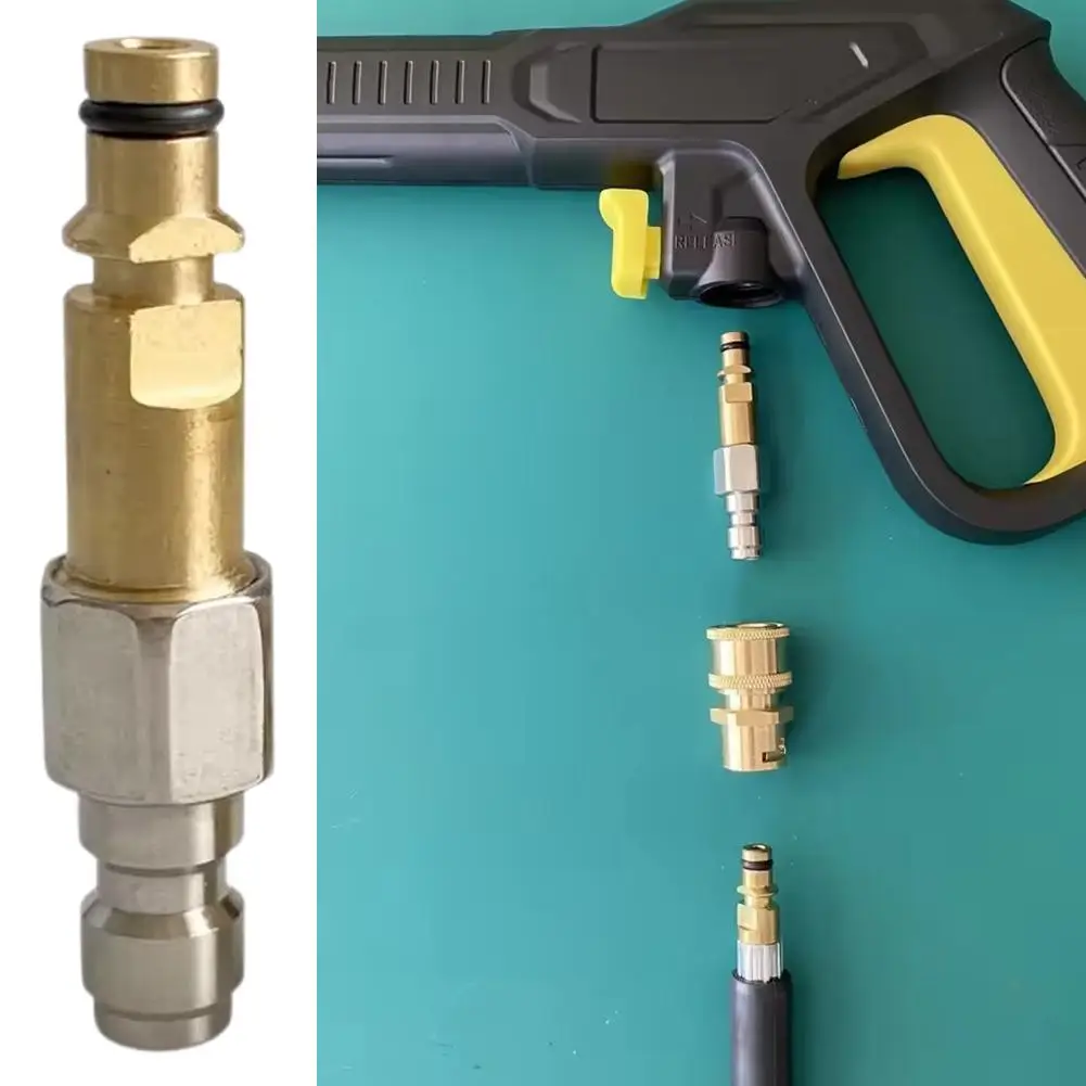 

High Pressure Washer Adapter 1/4" Quick Connection Nozzle For Karcher K2 K3 K4 K5 K6 K7 Wash Gun Anti-Winding Conversion Joint