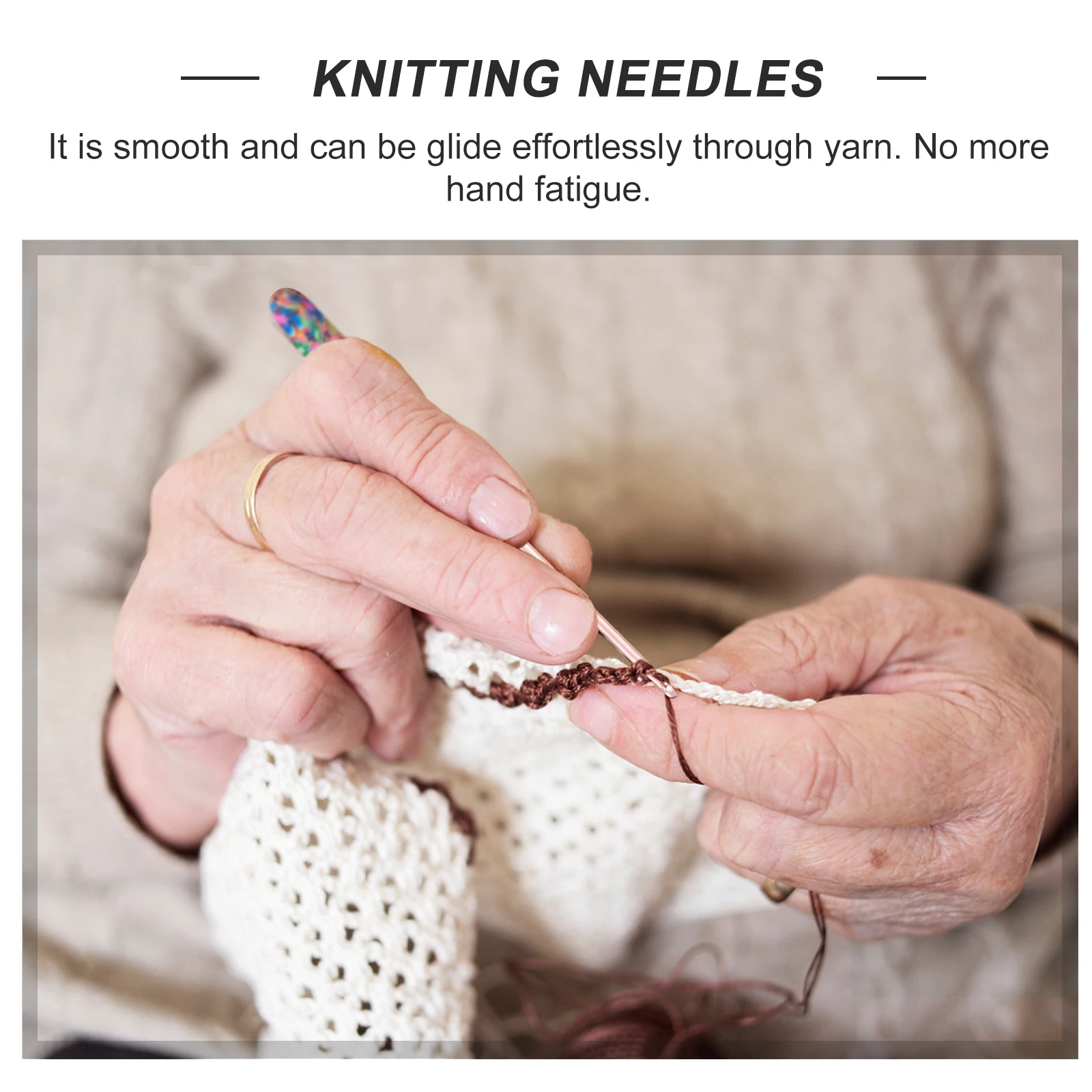 

9Pcs Premium Crochet Starter Kit Polymer Clay Handle No Hand Fatigue Weaving Tools for College Students Crochet Hooks Set