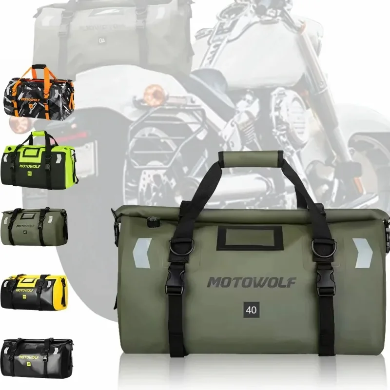 

Universal Motorcycle Waterproof Tail Bags Back Seat Bags Cycling Camping Travel Bag Motorbike Scooter Sport Luggage Pack 66L 40L