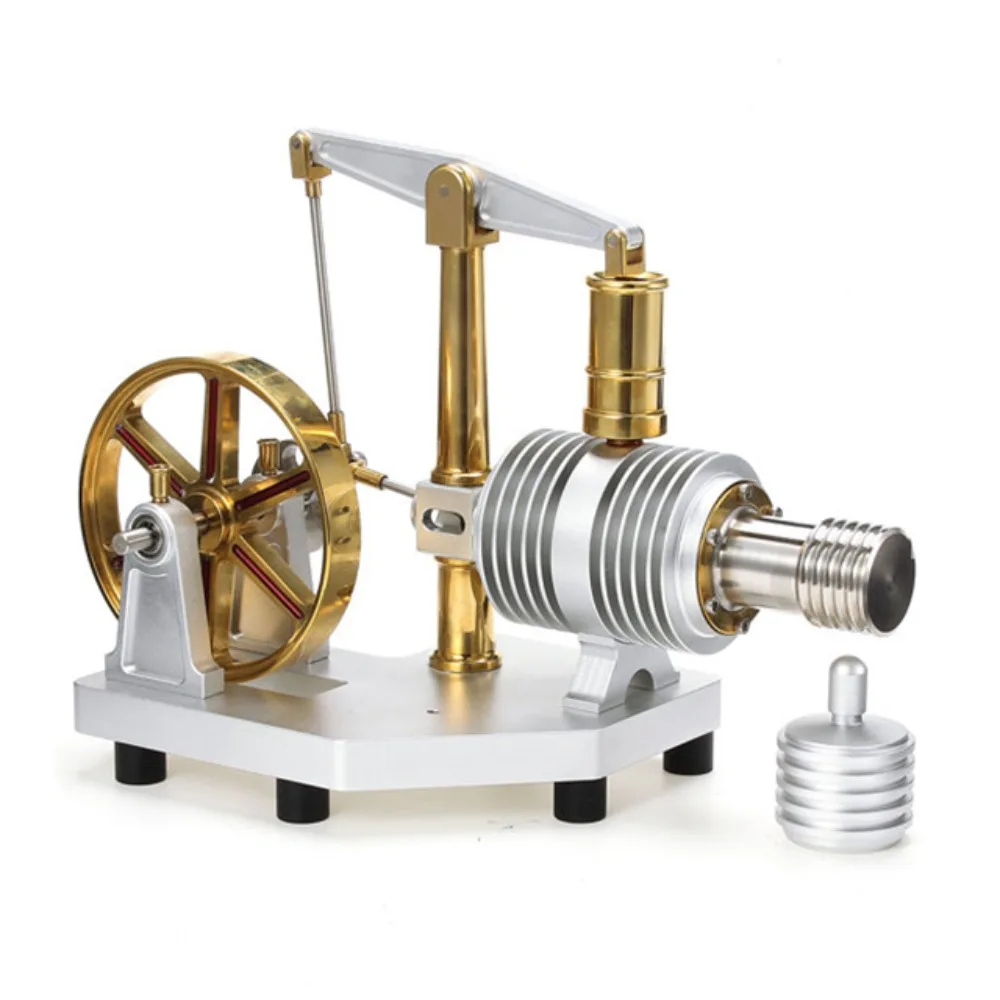 machined brass/alloy steam engine hot air model for educational science toys
