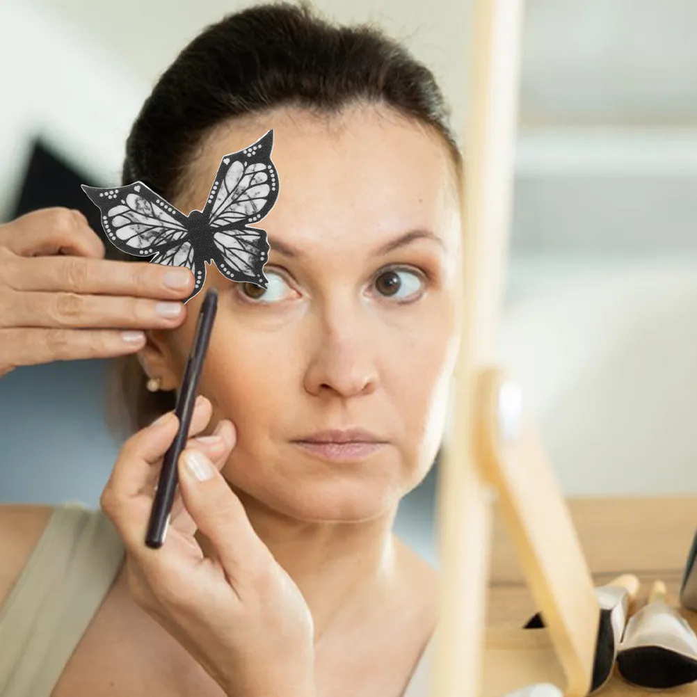 나비 아이라이너 펜 템플릿 실리콘 메이크업 도구 유연한 대칭형 정밀 아이라인 스텐실 나비 아이라이너 스텐실