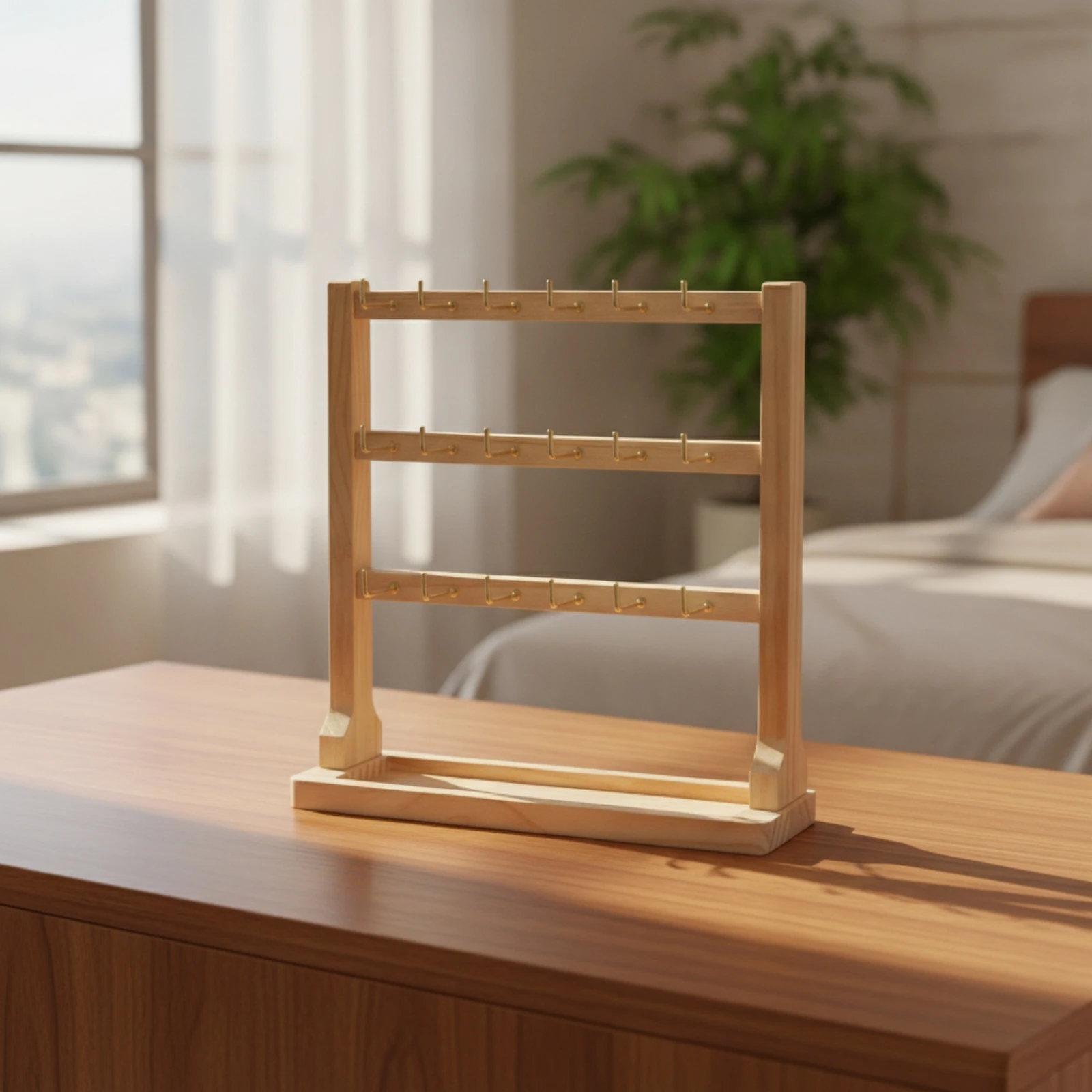 Jewelry Display Rack Versatile Earring Holder with Hooks Display Stand with Hooks Space-Saving Earring Rack Organized