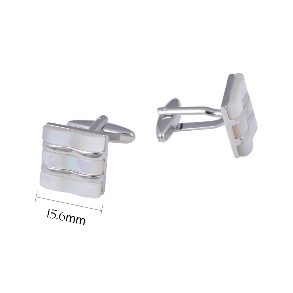 Pearl Shell Striped Cufflinks Frame Men's Simple and Elegant Business Formal Wear Cuff Accessory Suit Decoration Gift Items