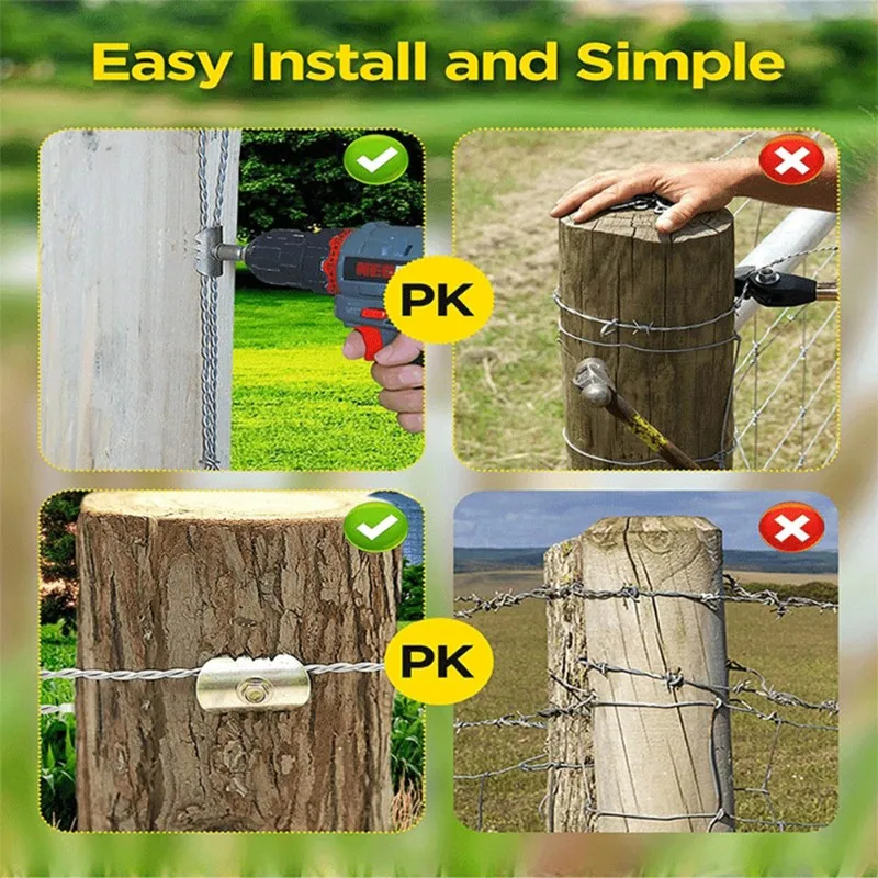 

Набор скоб A34R для тяжелых условий эксплуатации — оцинкованные металлические крепления для проволочных и плетеных ограждений, 100 шт.