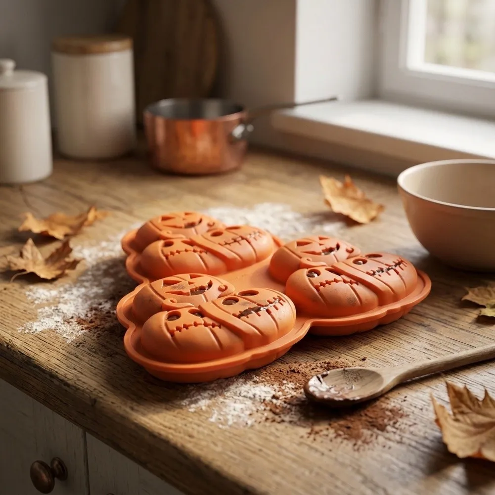 Halloween Pumpkin Silicone For Mold Reusable Candle Soap Chocolate Candy Treat Making Handcraft Home Party Decoration Tool