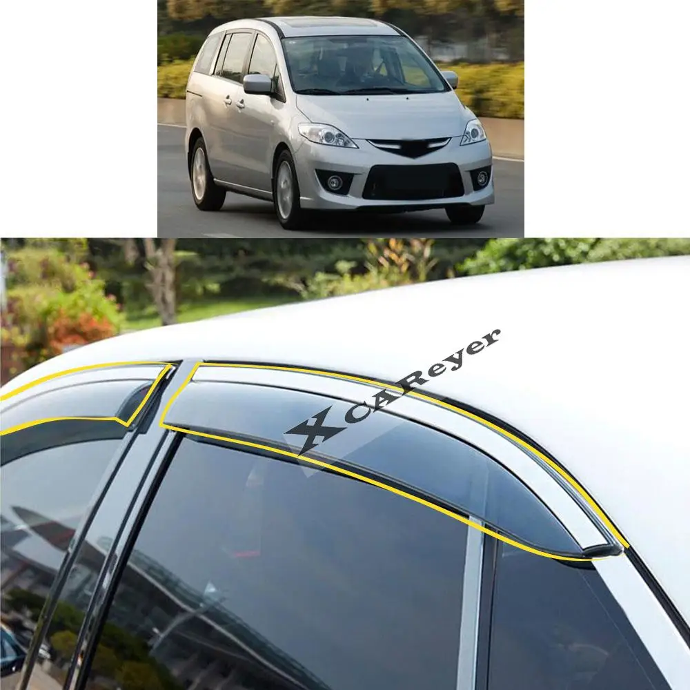 

For MAZDA 5 MAZDA5 2008 2009 2010 2011 2012 2013 2014 2015-2018 Car Sticker Plastic Window Glass Wind Visor Rain/Sun Guard Vent