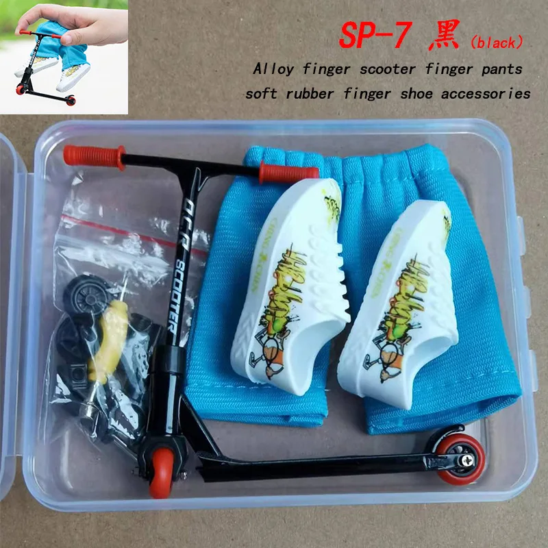 Alloy Finger Scooter Finger Toy Skateboards With Pants Shoes And Tools Finger Scooter Toy Mini Skateboard Finger Toy For Gift