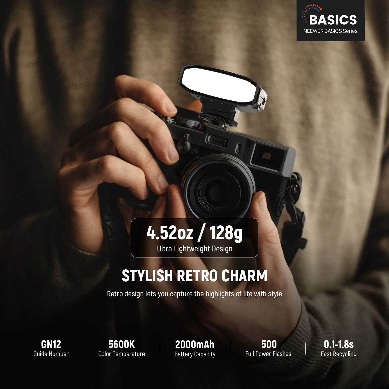 NEEWER BASICS Z120 SE 5600K Mini Portable On‑Camera Flash Speedlite Compact External Camera Flash Light