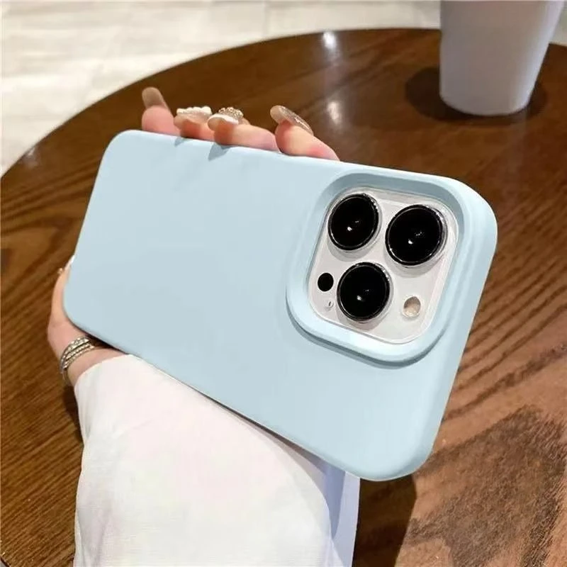 حافظة هاتف من السيليكون السائل لهاتف Redmi Note 14 13 Pro Plus Pro + 5G 4G غطاء خلفي ناعم بسيط ولطيف بلون الحلوى مقاوم للصدمات