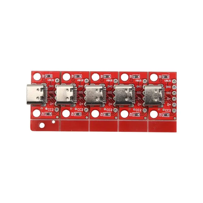 A13E-5PCS/Lot USB Type-C Breakout Board Serial Basic Breakout Female Connector Type PCB Converter Board