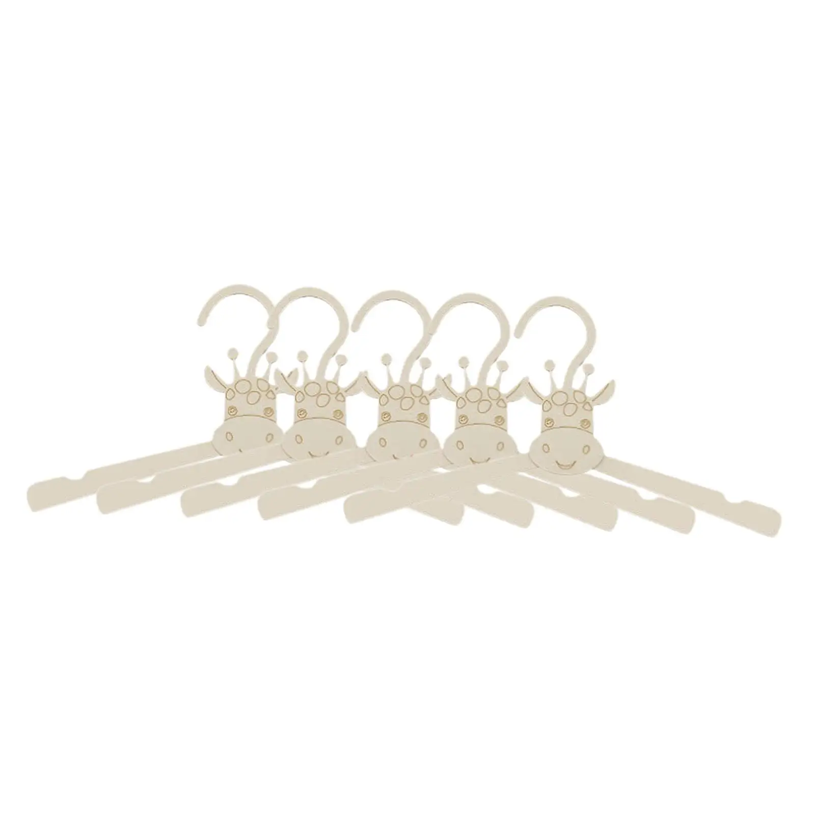 Pack of 5 Clothes Hangers, Compact And Sturdy, with Shoulder Notches, Space-saving, Ideal for Children's And Doll Clothes