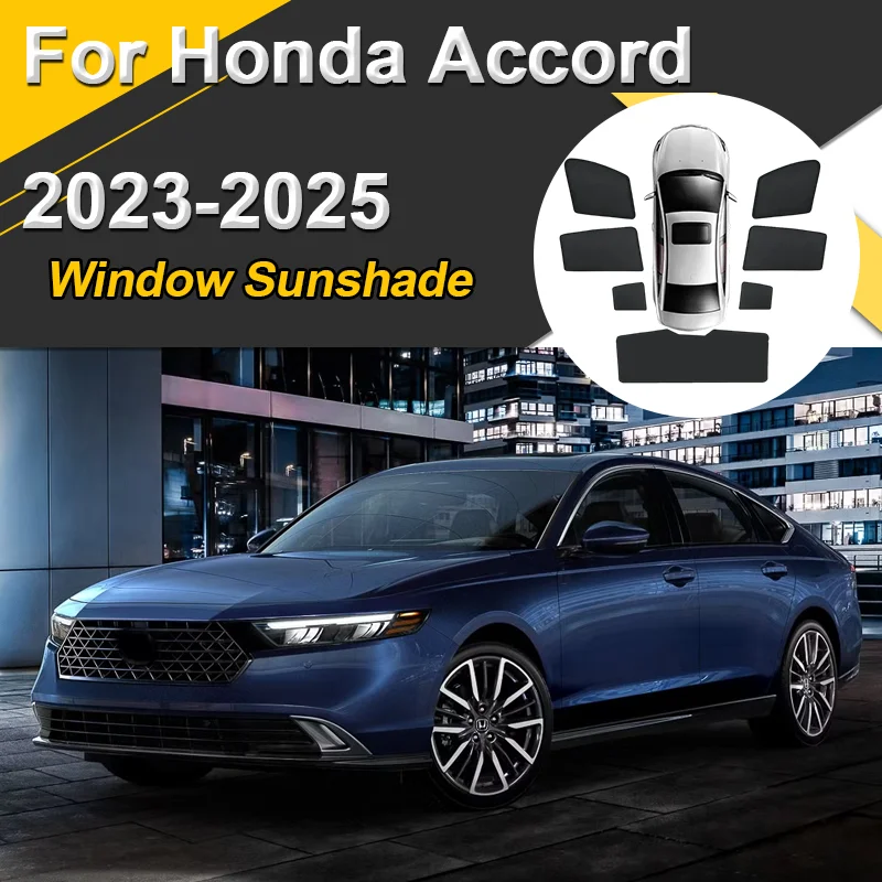 

Car Sun Shades For Honda Accord 11 11th CY 2023-2025 Sunshades Magnetic Heat insulation Visor Mesh Window Curtains Accessories