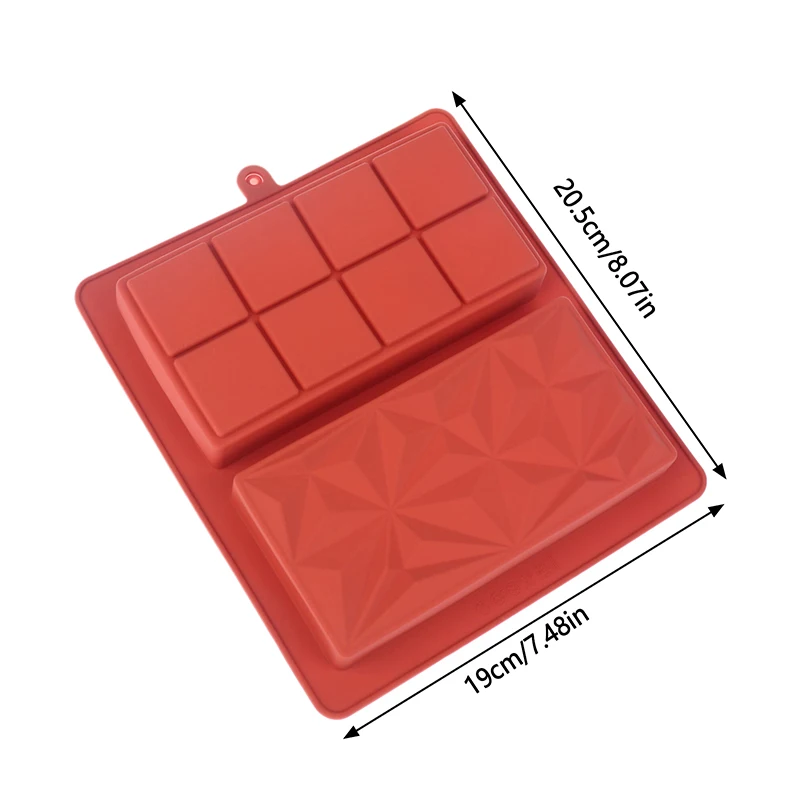 Schokoriegelform, antihaftbeschichtet, Schokoladenformen, Silikon, tiefe Schokoladen-Backform