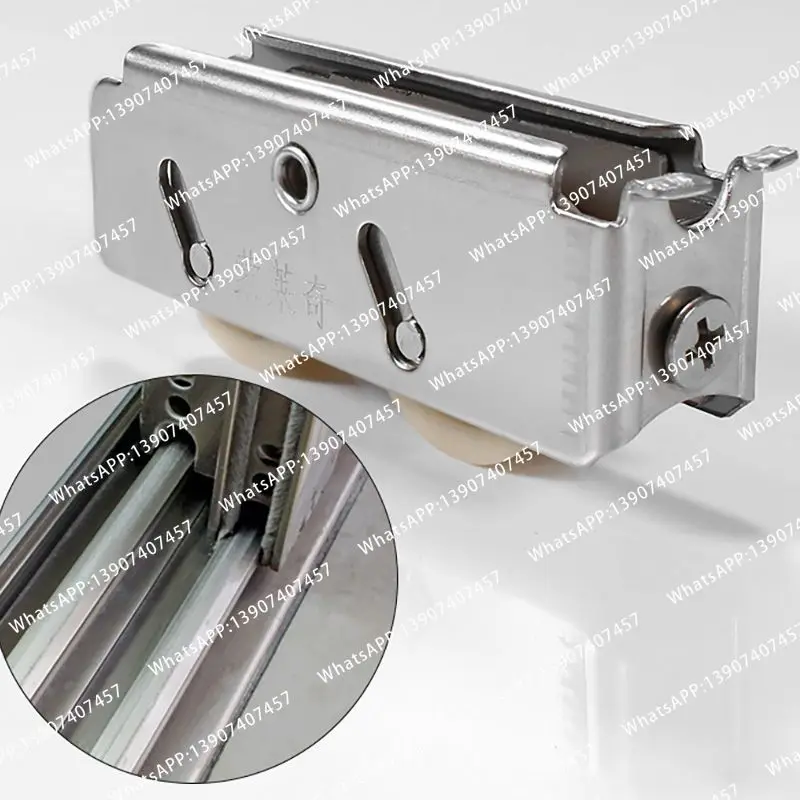 757 type balcony sliding door plastic steel window pulley aluminum alloy glass brass wheel mute