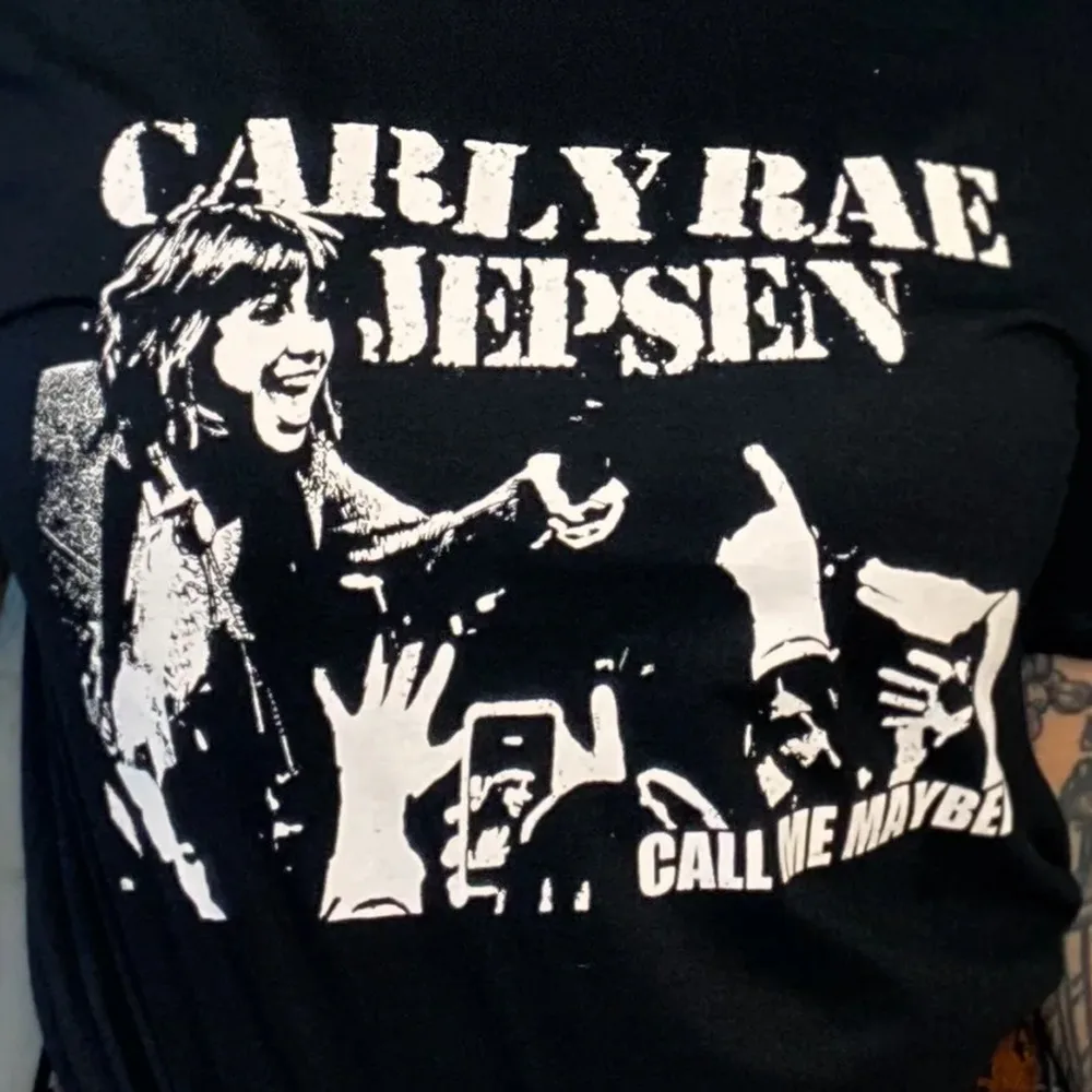 VTG Carly Rae Jepsen call me maybe T-shirt black Cotton Unisex All sizes 1F235 Anime pattern clothing high quality 100% cotton s