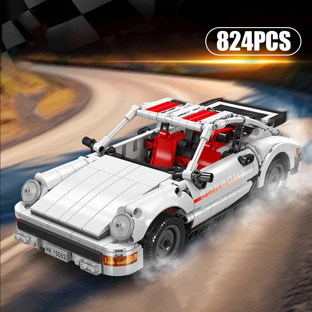

Креативный гоночный спортивный автомобиль с откатным механизмом, строительные блоки, сборная модель, обучающая игрушка-головоломка для мальчиков и девочек, детский подарок