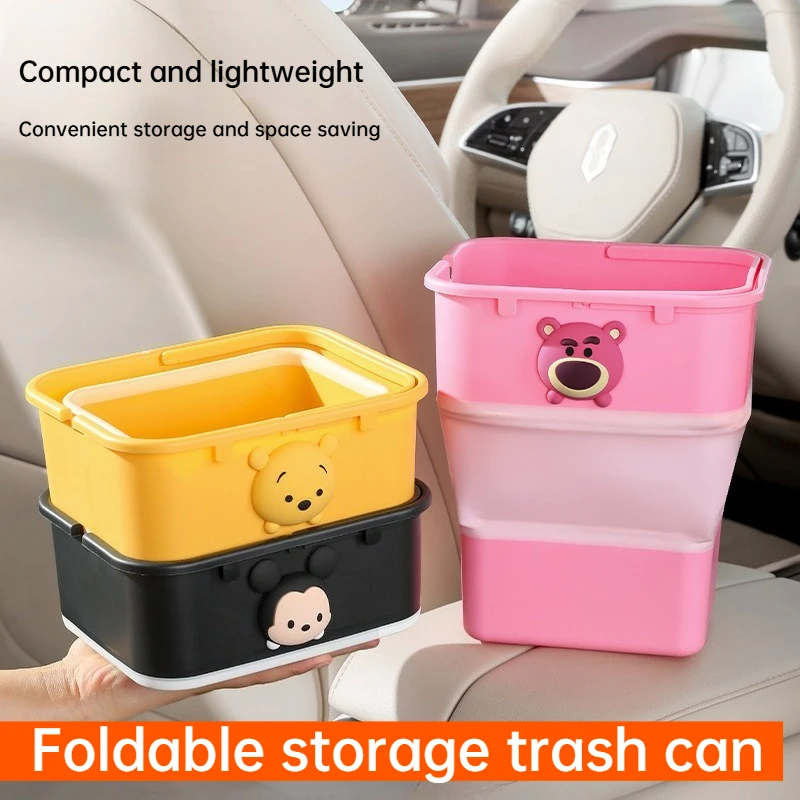 Mini Car Folding Garbage Bin Umbrella Storage Bin Rear Seat Sanitary Bin Portable Car Storage Organizer Stowing Tidying