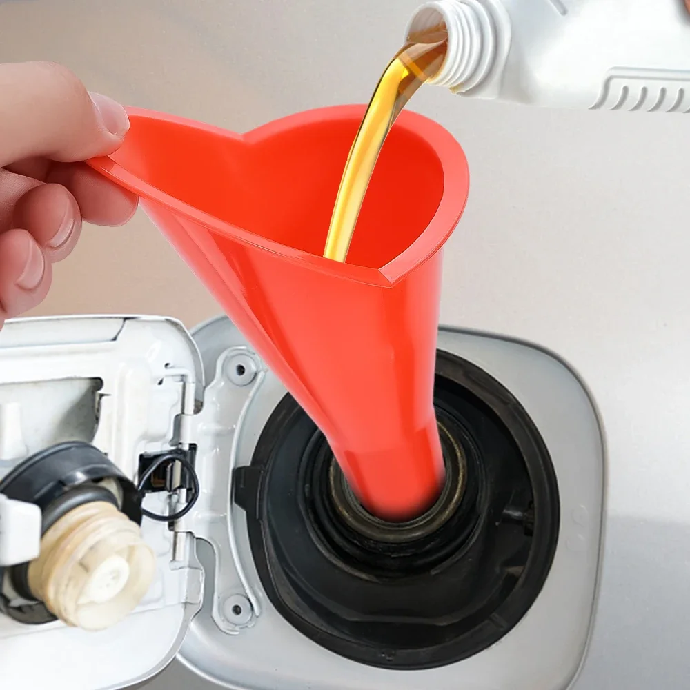 Auto-Langstieltrichter für Benzin und Öl, Anti-Spritz-Kunststoff-Öltrichter, Motorrad-Tankwerkzeuge, Auto-Zubehör – Detail 5