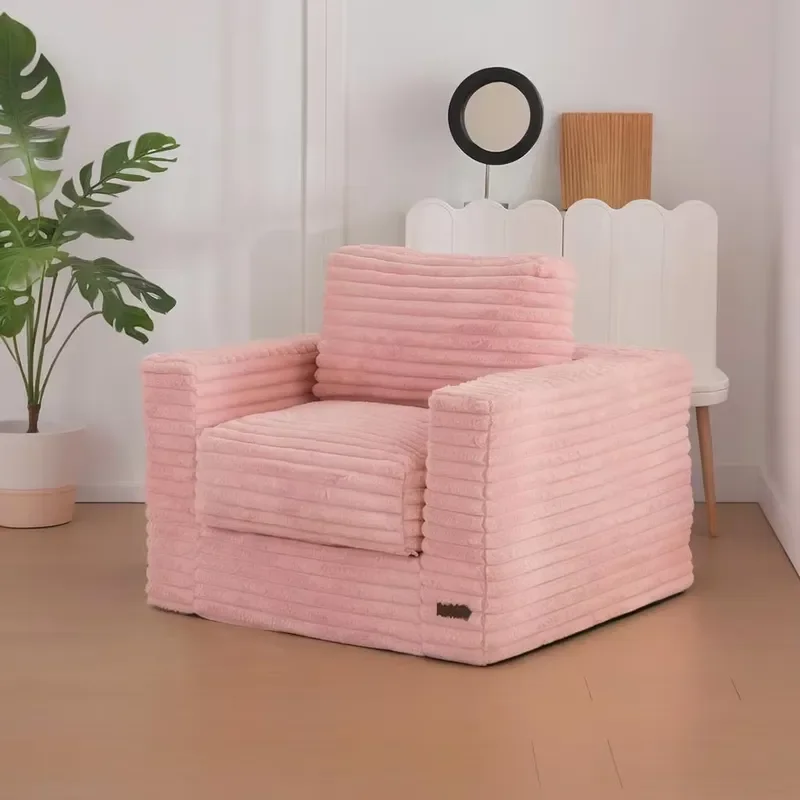 for Bean Bed Sofa with Removable Cover Memory Foam Filled Combination Sofa Tufted Velvet and Fabric Bedroom