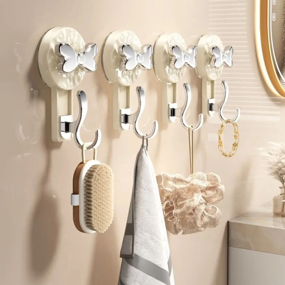 

Wall Mount Hook Suction Cup Hook Home Decoration Storage Hanger Shower Hooks Light Luxury Hole-Free Clothes Hook Kitchen