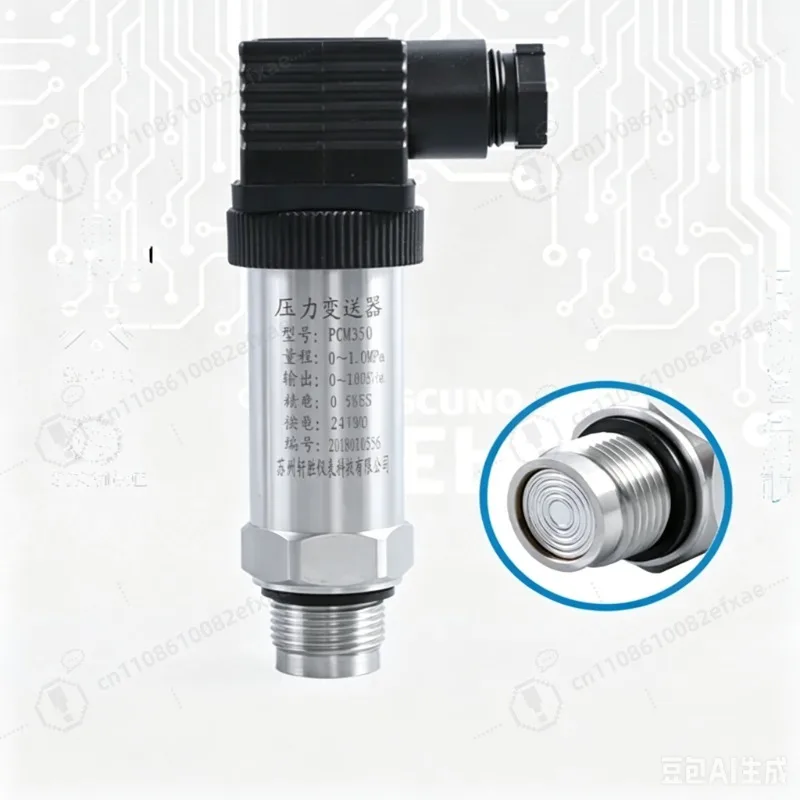 Stainless Steel 304 Flat Diaphragm Pressure Sensor 4-20mA 0-10V Diffusion Silicon Transmitter for Food Chemical Hygienic