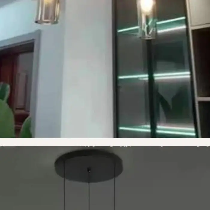 Nordic Postmodern Simple Restaurant Bar Counter Bedroom Bedside Light Luxury Creative Crystal Wine Bottle Chandelier
