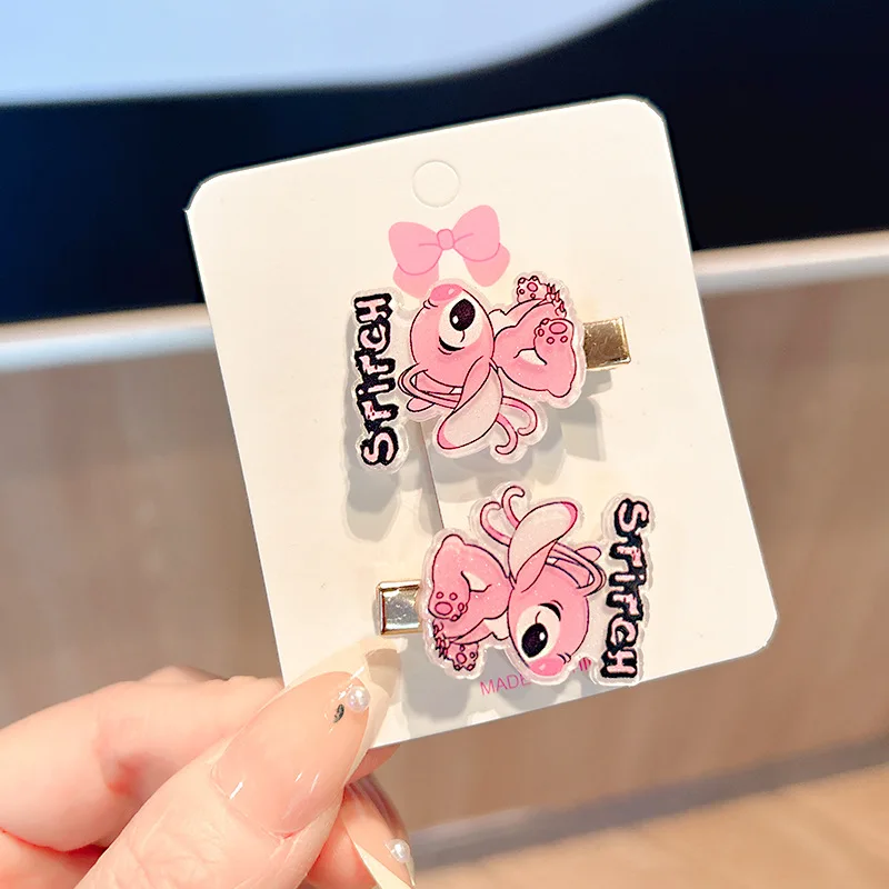

New Stitch Hair Clip Set Sweet Cute Girl Cartoon Kids Clip for Daily Activities Wear Gift Exquisite Hair Accessories Random 5pcs