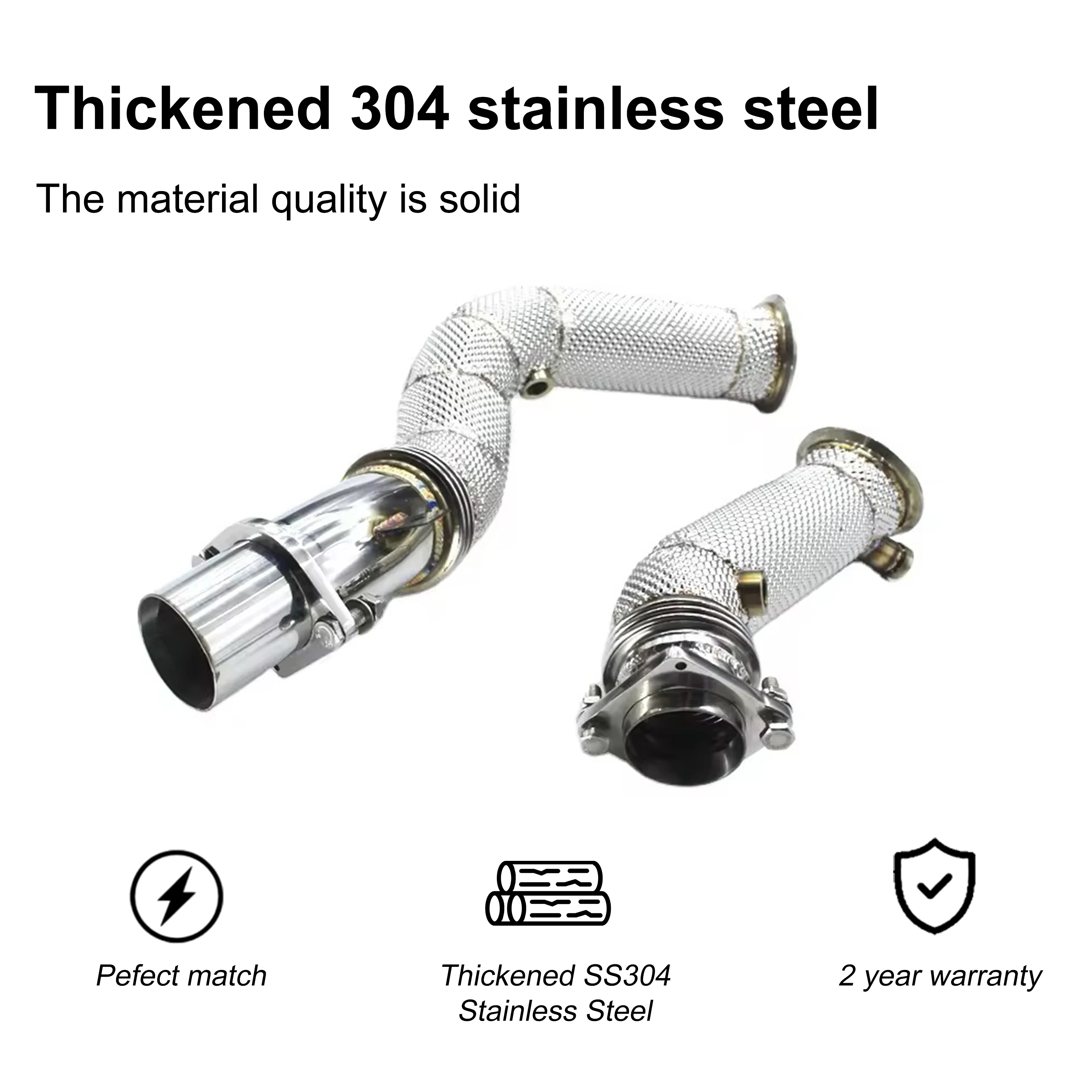 ACE Catless Downpipe für BMW F80 M3 F82 M4 F87 M2C Hochleistungs-Auspuffrohr aus SUS304 mit verlustfreier Installationskopfleitung – Detail 5