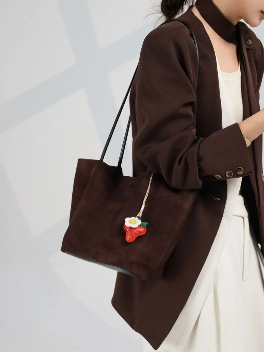 

Leather Women's Tote Bag 2025 New Large Capaci eepskin Handbag Lazy oulder Bag Underarm Bag Casual Simple