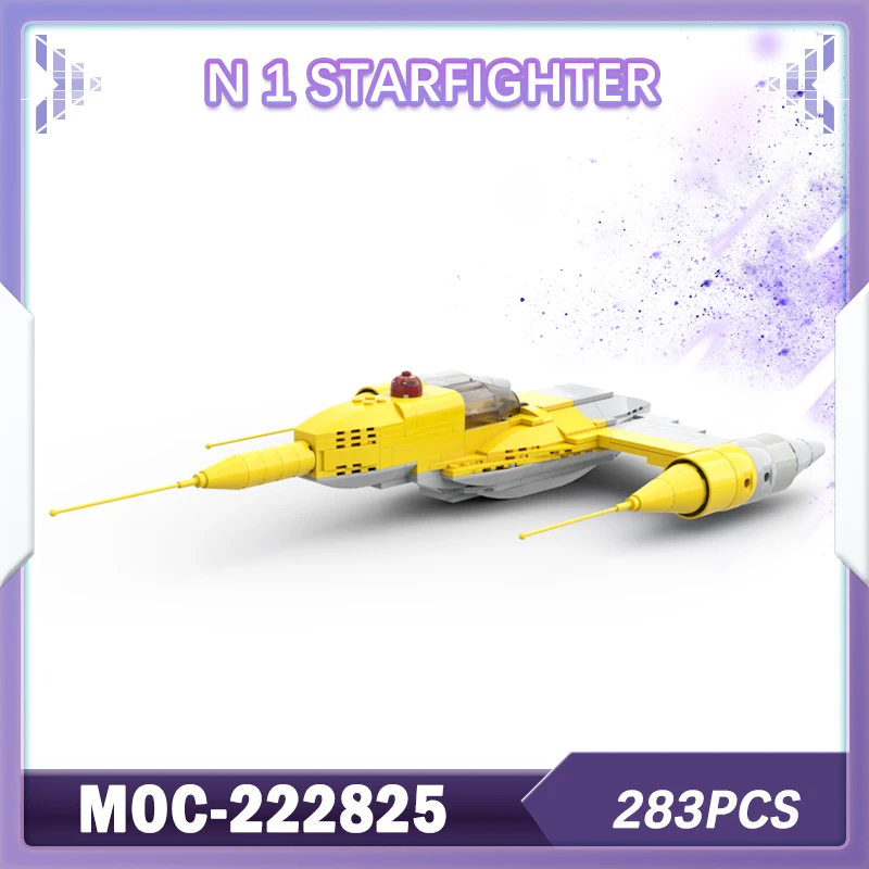 

283 шт. N1Starfighter, строительный блок, модель, набор кирпичей, креативные подарки, украшение для рабочего стола на Рождество, Хэллоуин, день рождения MOC-222825