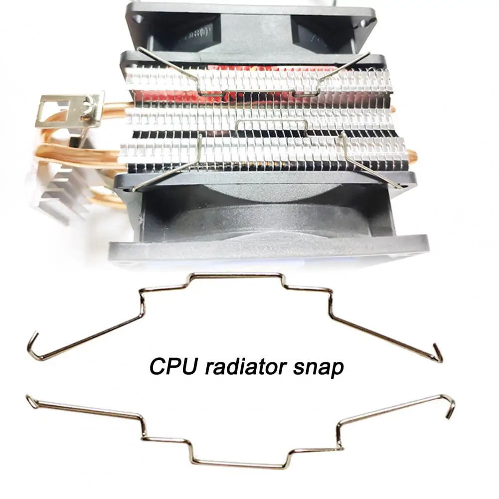 Lightweight Cooling Fan Clip, caixa do computador radiador Fastener, excelentes acessórios, 1 par