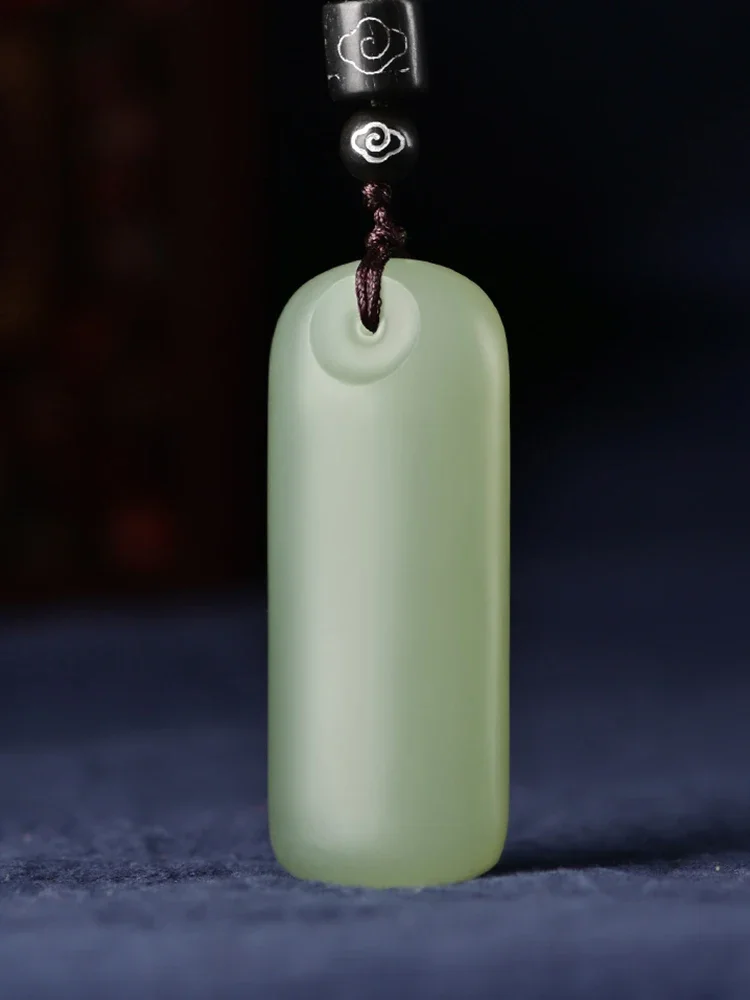 Natural Xinjiang hetian top brand green jade pendant handcarved lucky jade necklace men necklaces women pendants jade jewelry