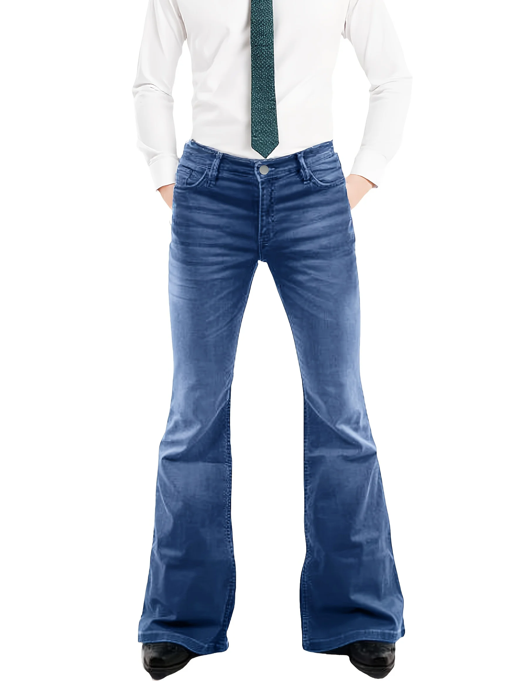 Jeans masculinos vintage lavados, elegantes e casuais