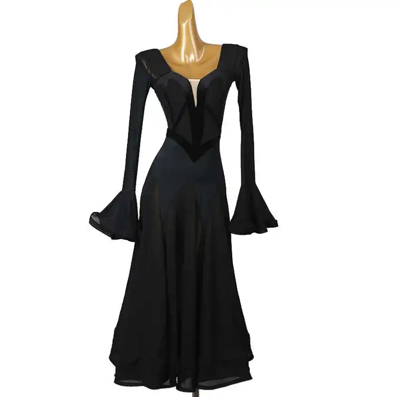 

Waltz Dance Dress Professional Moden Dance Dress Women's Standard Ballroom Customize Size Clothes Practice Wear Long Skirt Prom