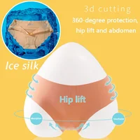 Ice Silk Seamless Panties 4PCS/Set Women's Briefs Solid Color Elastic Underwear Female Ultra Thin No Trace Wavy Side Panties 5