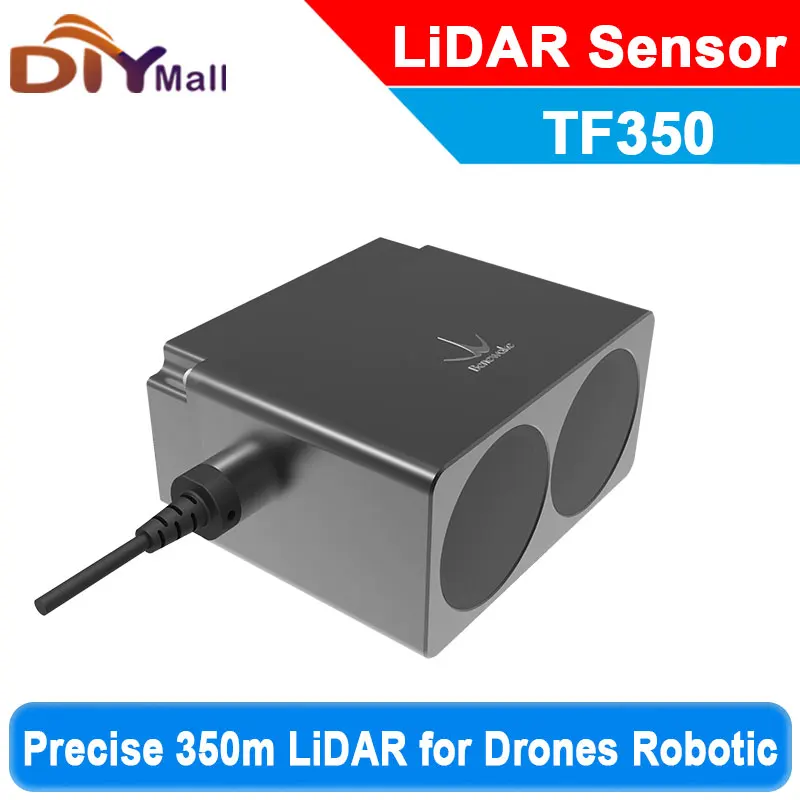 

Датчик LiDAR Benewake TF350 — дальность действия 350 м, 4–20 мА/RS485/232/UART/IICIP67 для автоматической защиты от столкновений, удержания высоты БПЛА, безопасность