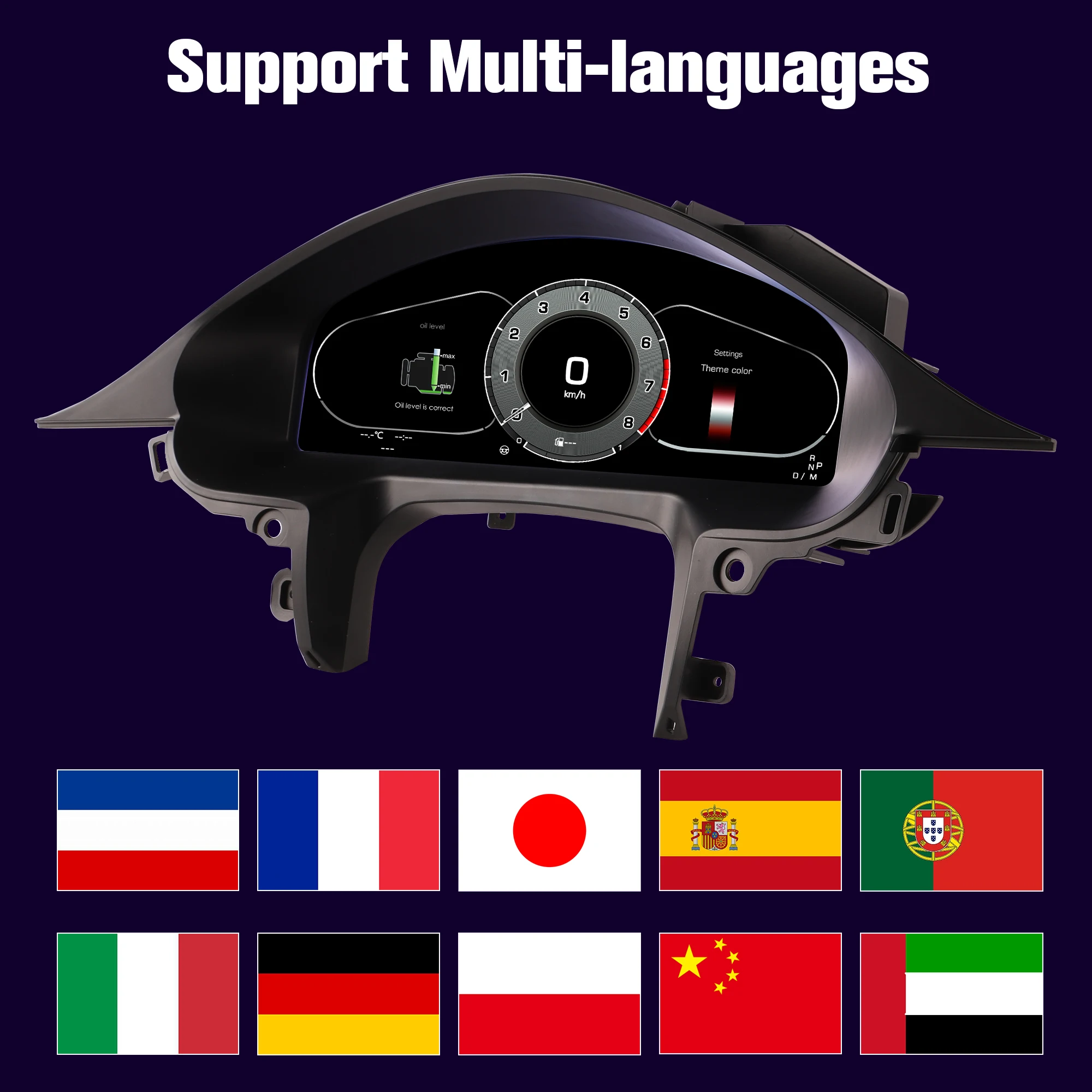 Ensemble d'instruments numériques 12,3 pouces pour Porsche Panamera 2010 – 2016, jauge de tableau de bord, compteur de vitesse