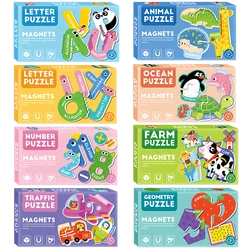 Baby Toy Fridge magnet Early learning card Magnet jigsaw Puzzle toy Preschool Early Childhood Education custom your own design