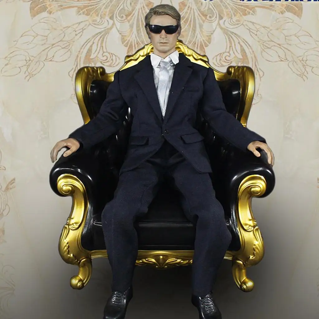 1 6 Scale Dollhouse Furniture Double Couch Sofa Miniature Decor for Dollhouse Accessories Home Office