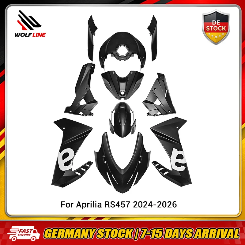 Kit Carena Completa WOLFLINE per Aprilia RS457 2024-2026 - Set Carrozzeria Stampata a Iniezione per Moto