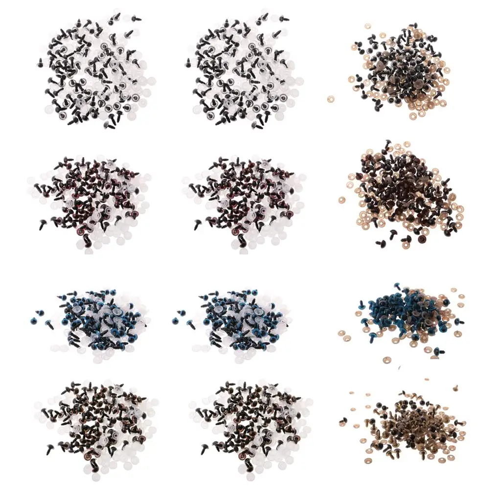 100 Stück 8/10/12 mm Kunststoff-Teddybär-Puppe, Tier, DIY, 4 Farben